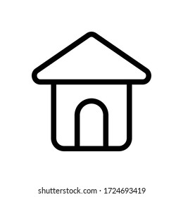 Icono de inicio. Gráfica vectorial plana en fondo blanco.