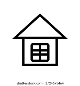 Icono de inicio. Gráfica vectorial plana en fondo blanco.