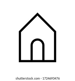 Icono de inicio. Gráfica vectorial plana en fondo blanco.