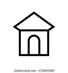 Icono de inicio. Gráfica vectorial plana en fondo blanco.