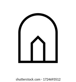 Icono de inicio. Gráfica vectorial plana en fondo blanco.