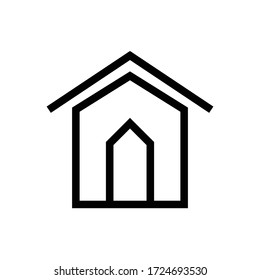 Home icon. Flat vector graphic in white background.