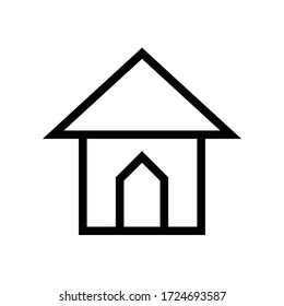 Icono de inicio. Gráfica vectorial plana en fondo blanco.