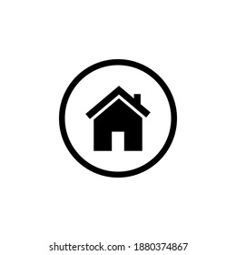 Home icon flat vector illustration