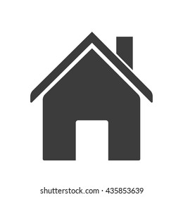 Home icon. Flat vector illustration in black on white background. EPS 10
