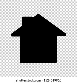 home icon flat vector isolated on transparent background