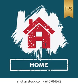 Home Icon Flat Vector Symbol Design