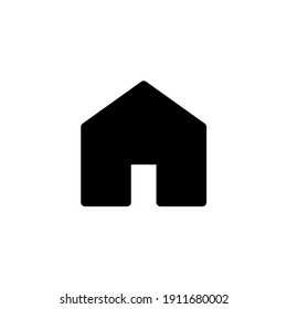Home icon in glyph or deep black style. Vector