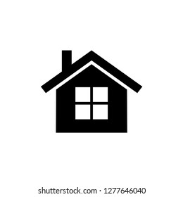 Home Icon in Glyph Style. House, Property. Residence Illustration. Applied as Trendy Symbol for Design Elements, Websites, Presentation and Application - Vector. 