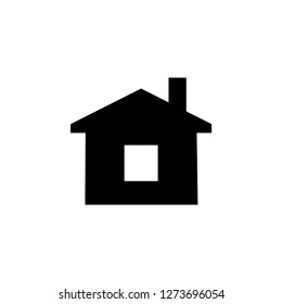 Home Icon in Glyph Style. UI Web Vector. House Illustration. Property Sign. 
Residence Symbol. Residencial Signage. 