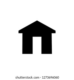 Home Icon in Glyph Style. UI Web Vector. House Illustration. Property Sign. 
Residence Symbol. Residencial Signage. 