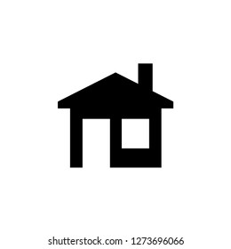 Home Icon in Glyph Style. UI Web Vector. House Illustration. Property Sign. 
Residence Symbol. Residencial Signage. 