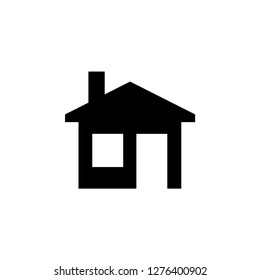 Home Icon in Glyph Style. UI Web Vector. House Illustration. Property Sign. 
Residence Symbol. Residencial Signage. 