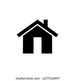 Home Icon in Glyph Style. UI Web Vector. House Illustration. Property Sign. 
Residence Symbol. Building Signage.