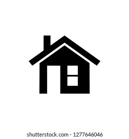 Home Icon in Glyph Style. UI Web Vector. House Illustration. Property Sign. 
Residence Symbol. Residencial Signage.