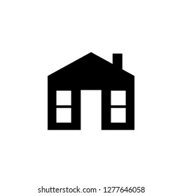 Home Icon in Glyph Style. UI Web Vector. House Illustration. Property Sign. 
Residence Symbol. Residencial Signage.