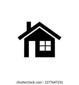 Home Icon in Glyph Style. UI Web Vector. House Illustration. Property Sign. 
Residence Symbol. Residencial Signage.