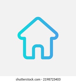 Startsymbol im Farbverlauf-Stil über die Benutzeroberfläche, Verwendung für mobile App-Präsentation auf der Website