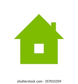 home icon, green icon. eps 10.