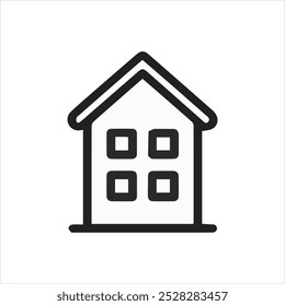 Home icon hand drawn vector silhouette image