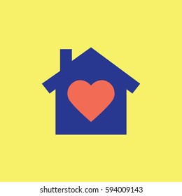 Home icon with heart