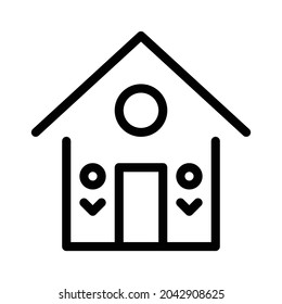 Home Icon – House Icon. Black and White.
