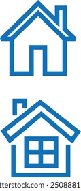 Icono de casa, icono de casa versión azul