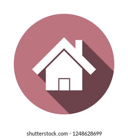 home icon. house, building, real estate symbol/sign. vector illustration. flat design