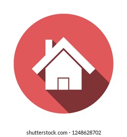 home icon. house, building, real estate symbol/sign. vector illustration. flat design