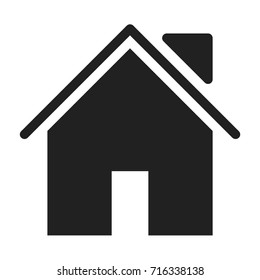 home icon. house isolated on white background. house exterior. estate icon. home silhouette illustration eps 10