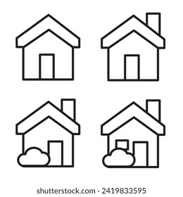 home icon, house icon outline. Real state logo,