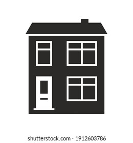 Home icon. House. Property. Real estate. Vector icon isolated on white background.