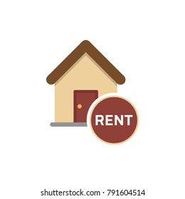 Home icon. House for rent vector icon
