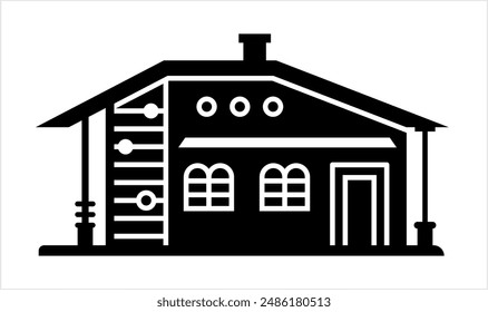 Home Icon, House, Residence, Villa, Realty Icon Vector Art Illustration