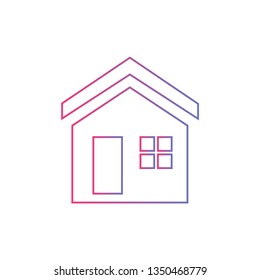 Home Icon House Sign Vector Outline Stock Vector (Royalty Free ...