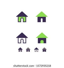 home icon, house icon, Small house. Icon Vector. Simple flat symbol. Home icon. House vector