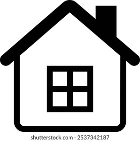 home icon. House symbol. elements of real estate objects and houses, Family, Real Estate Agent, Investment, Residential Building, City, Apartment. black icons isolated on transparent background.
