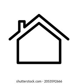 Home icon. House symbol illustration vector to be used in web applications. House flat pictogram isolated. Stay home. Line icon representing house for web site or digital apps. perfect icon