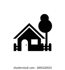 home icon, house vector, cabin illustration