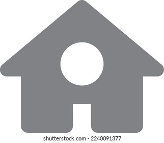 Home icon, house icon, Vector EPS 10 Dark gray