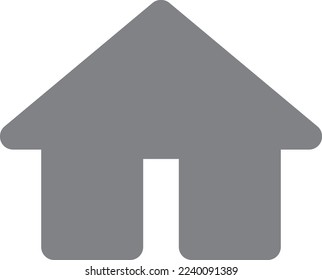 Icono del hogar, icono de la casa, EPS vectorial 10 gris oscuro