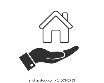 Home icon. House vector illustration EPS10. Real estate concept