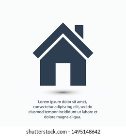 Home icon. House vector illustration EPS10. Real estate concept