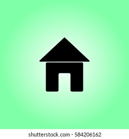 Home icon, house vector illustration