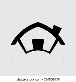 Home icon, house vector illustration