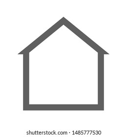 Home Icon. House Icon Vector in Outline Style. Line Design Home Icon. Simple House Icon. 