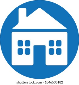 home icon, house icon vector(blue version)