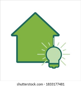home icon. home icon with idea. home icon concept for mobile and web design, design element. home icon logo illustration. 