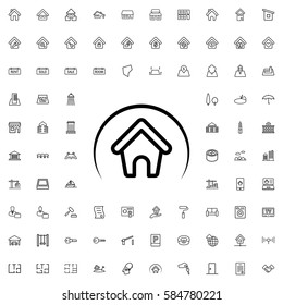 home icon illustration isolated vector sign symbol. Real Estate icons set.