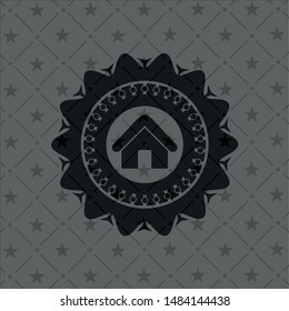home icon inside black badge
